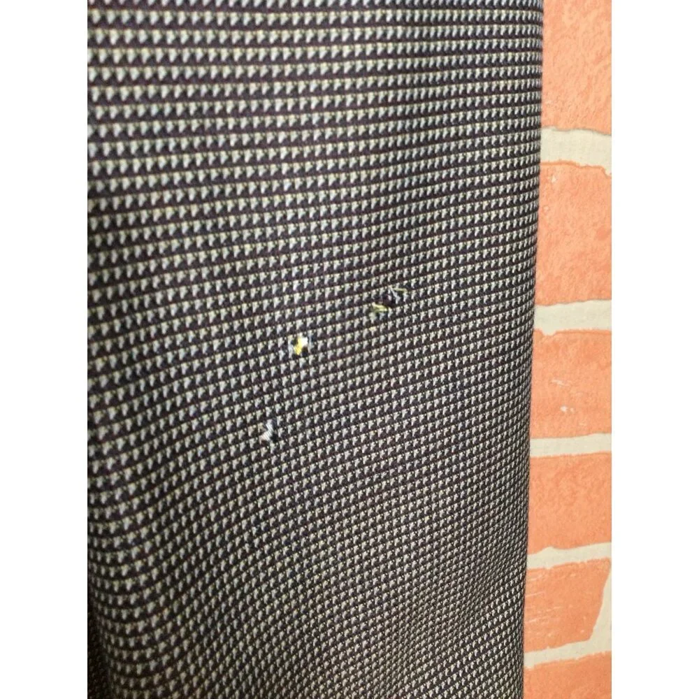 Mens Cremeux Loro Piana Wool Blazer Size 48R Gray Houndstooth Flawed